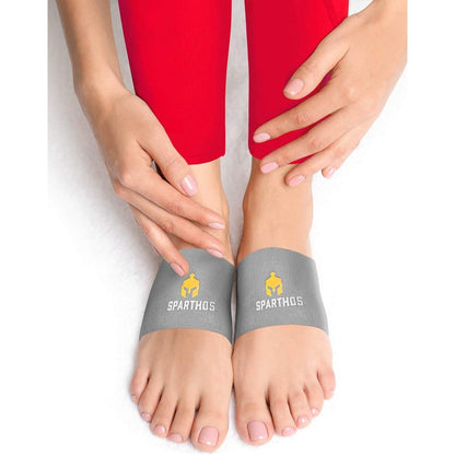 Sparthos Plantar Fasciitis Support Arch Compression Brace front view for foot pain relief.
