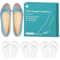 Wakafit arch support inserts front view clear silicone gel pads