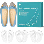 Wakafit arch support inserts front view clear silicone gel pads