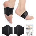 HiRui Arch Support Braces front view showing adjustable straps and black neoprene material.