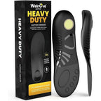 Welnove Heavy Duty Arch Support Insoles front view showing high arch profile.