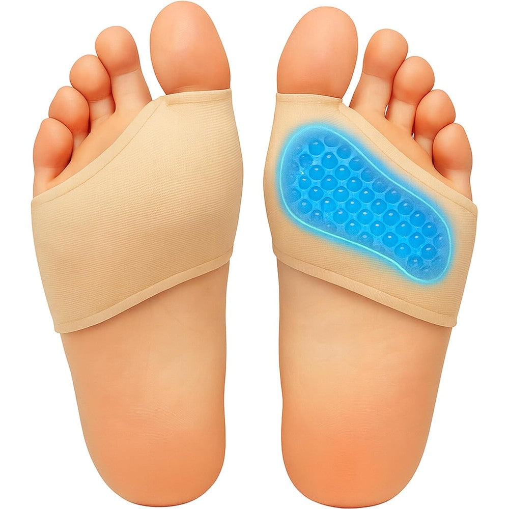 Benoo Metatarsal Pads front view showing gel cushion placement for foot pain relief.