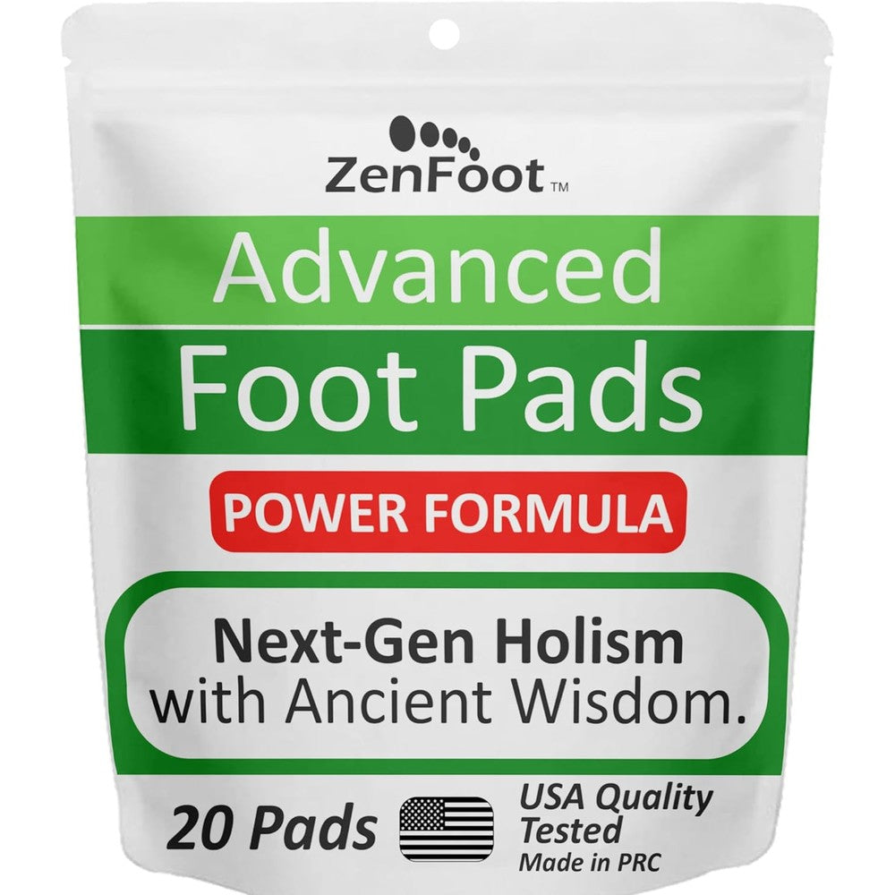 ZenFoot Advanced Foot Pads 20 pack front packaging for sleep support.