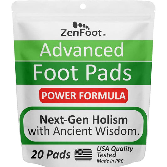 ZenFoot Advanced Foot Pads 20 pack front packaging for sleep support.