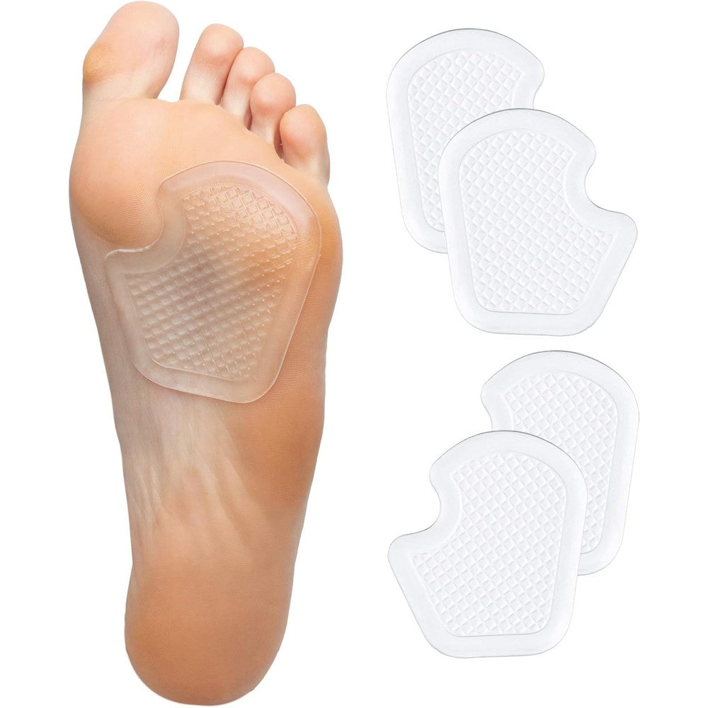 ZenToes Metatarsal Pads front view showing clear gel cushions for foot pain.