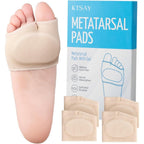 KTSAY Metatarsal Pads front view showing beige fabric and gel cushion