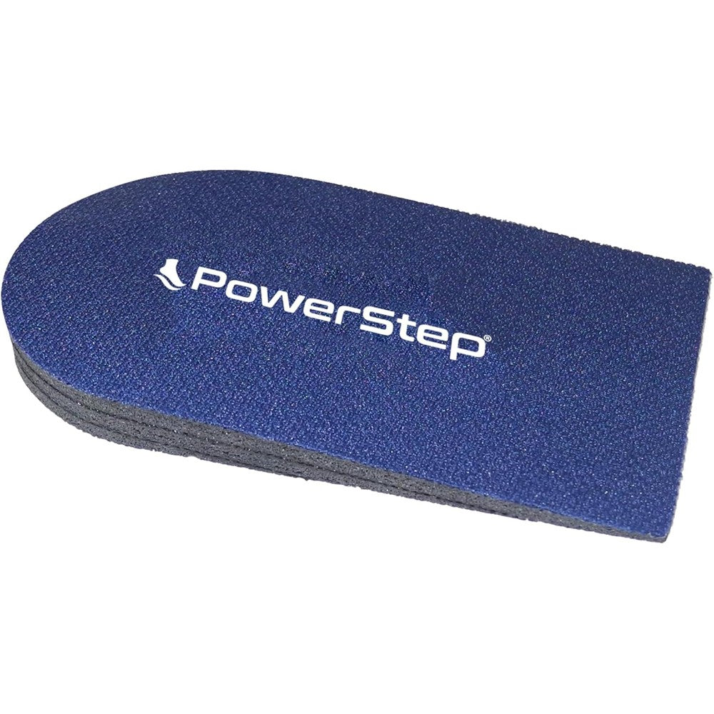 PowerStep Adjustable Heel Lift front view showing layered design for height adjustment.