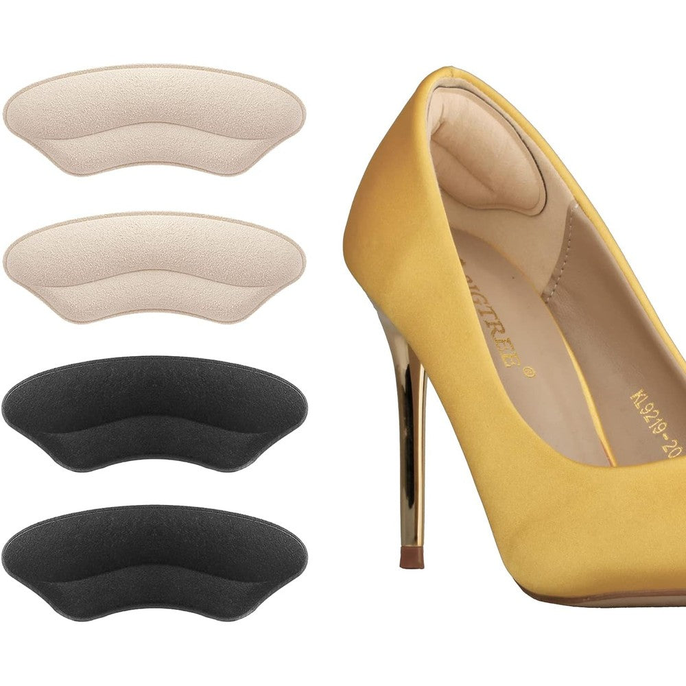 BIGIICO Heel Grips Liner Cushions 4 pairs pack front view for shoe fitting