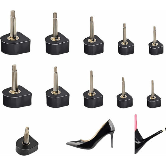 RyanDesign 10 pairs high heel tips replacement kit front view for shoe repair.