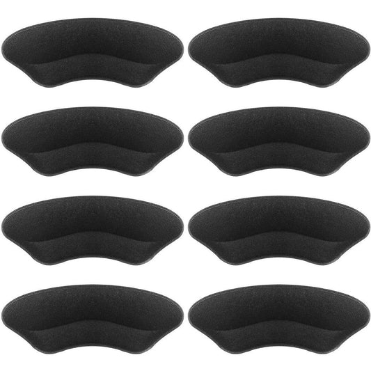 Makryn premium heel pads front view of black microfiber inserts