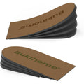 Bukihome adjustable heel lift inserts showing four detachable layers for height increase.