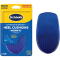Dr. Scholl's Heel Cushions front view showing blue massaging gel technology.