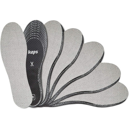 Kaps Anti Odour Shoe Insoles front view 6 pair pack charcoal inserts