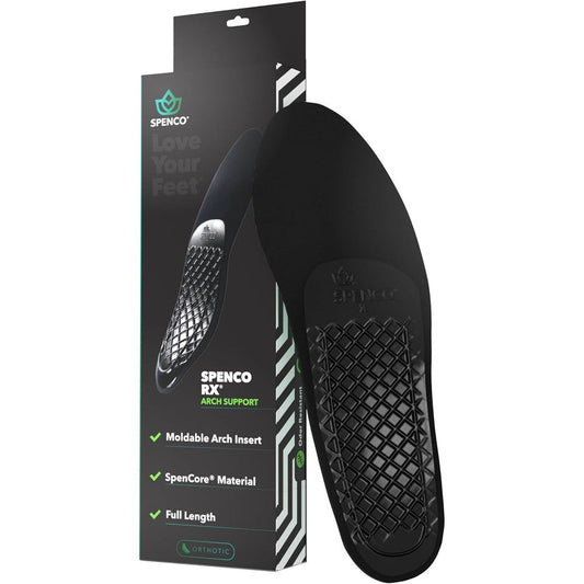 Spenco Rx Orthotic Arch Support full length green shoe insoles front view