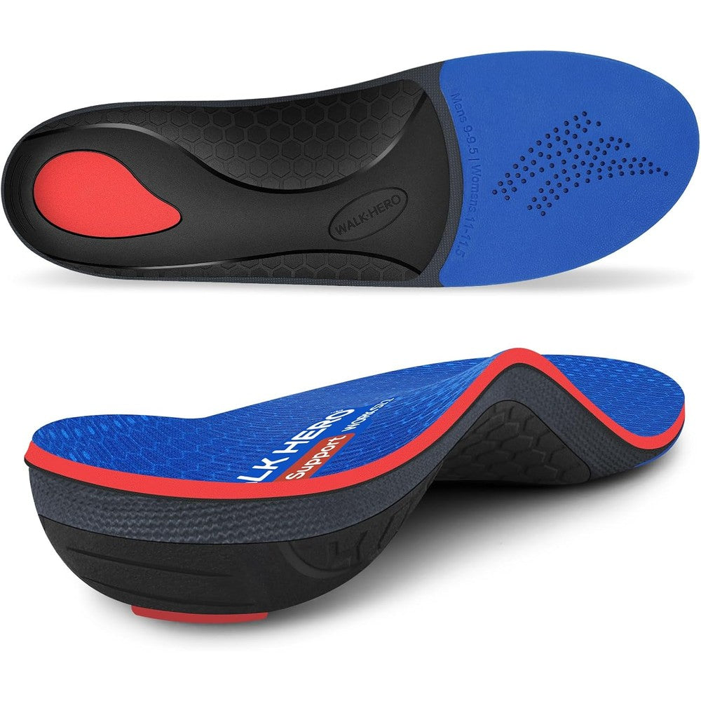 Walkhero Arch Support Inserts front view showing starry blue design for plantar fasciitis.