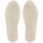 riemot Women's Genuine Sheepskin Insoles front view thick wool fleece