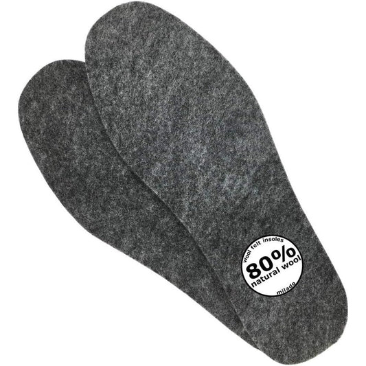 CJMILADO wool felt warm insoles front view pair