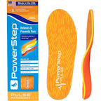 PowerStep Pulse Performance orange running insoles front view for arch support.