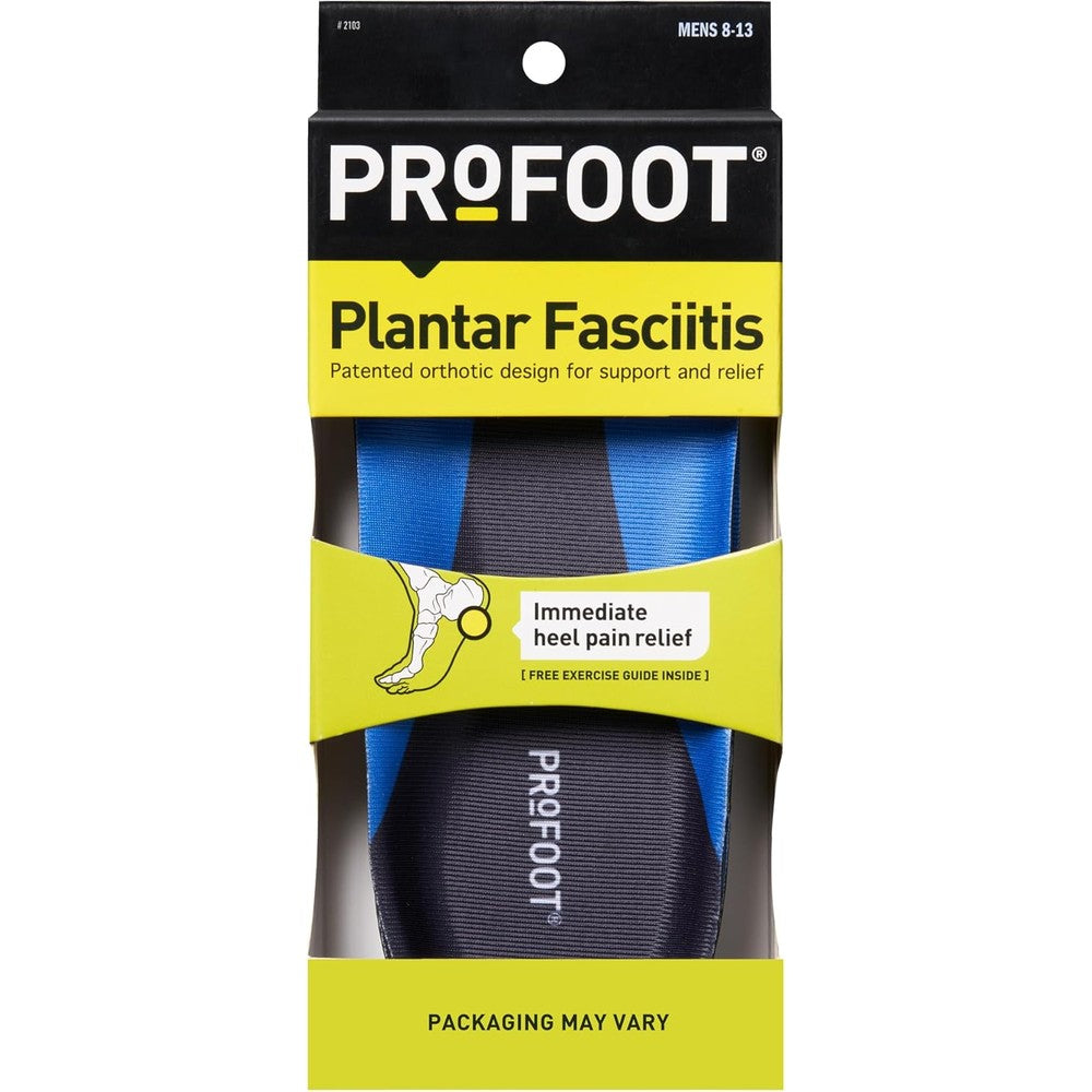 PROFOOT Plantar Fasciitis Orthotic Insoles for Men front view arch support