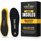 VKTRY Gold Performance Insoles front view showing carbon fiber base for basketball.