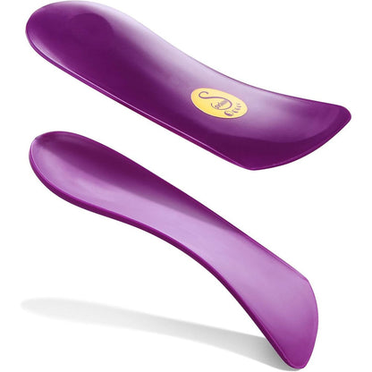 Samurai Insoles Ninjas purple arch support inserts front view for plantar fasciitis relief.