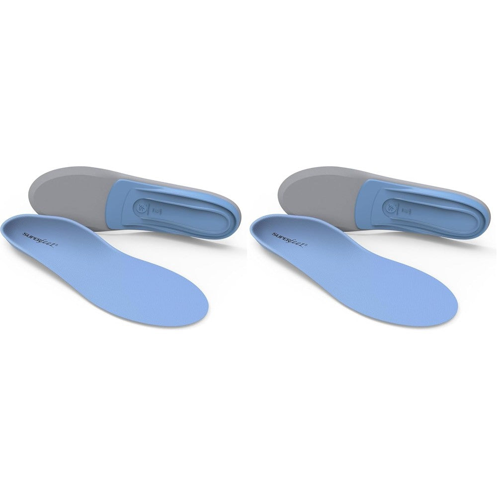 Superfeet All-Purpose Support Blue Insoles front view orthotic support