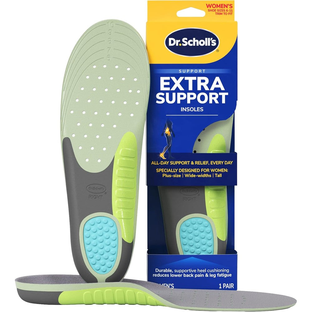 Dr. Scholl's Extra Support Shoe Insoles for Women front view orthotic inserts
