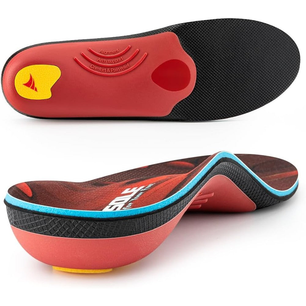 VALSOLE Plantar Fasciitis High Arch Support Insoles front view heavy duty orthotics