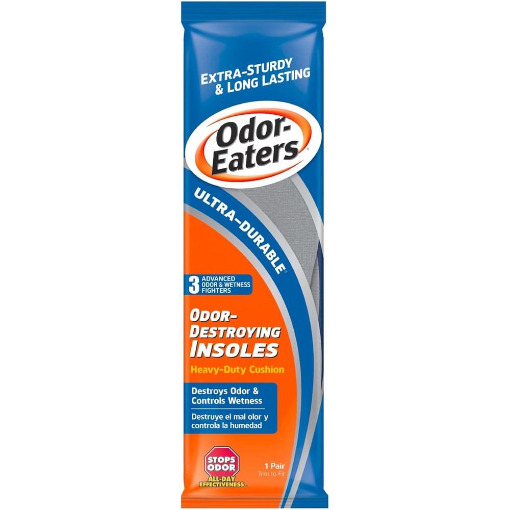 Odor-Eaters Ultra-Durable Heavy Duty Cushion Insoles front view charcoal technology