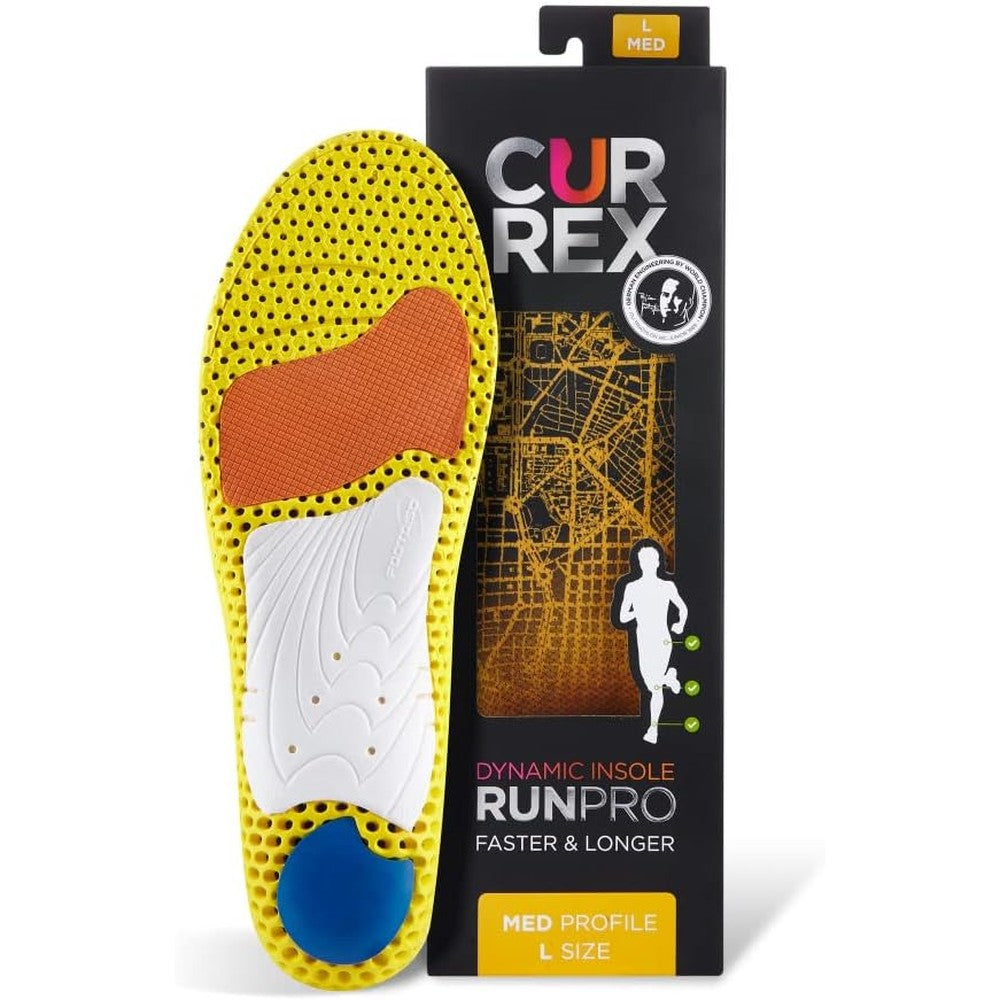 Currex RunPro Medium Arch Insoles front view performance inserts