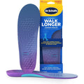 Dr. Scholl's Walk Longer Insoles front view showing purple foam cushioning.