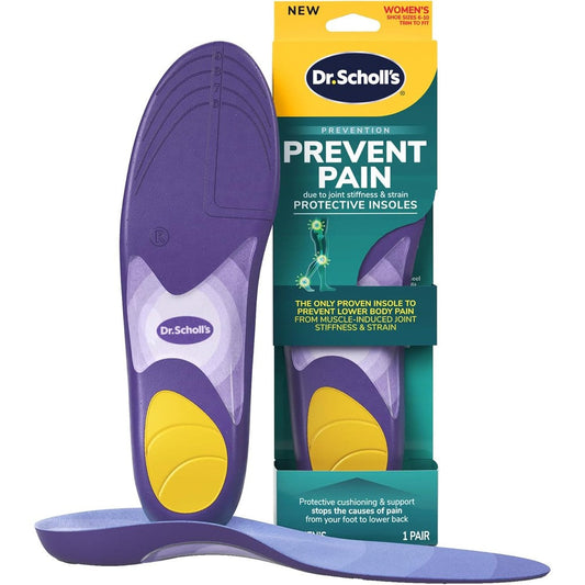 Dr. Scholl's Prevent Pain Insoles for Women front view purple arch support