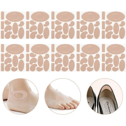 Honoson 110 Pieces Moleskin for Feet Blisters front packaging view showing assorted pre-cut shapes.
