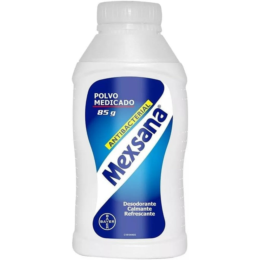 Yahve Mexsana Medicated Foot Powder 85 grams bottle front view for sweat absorption.