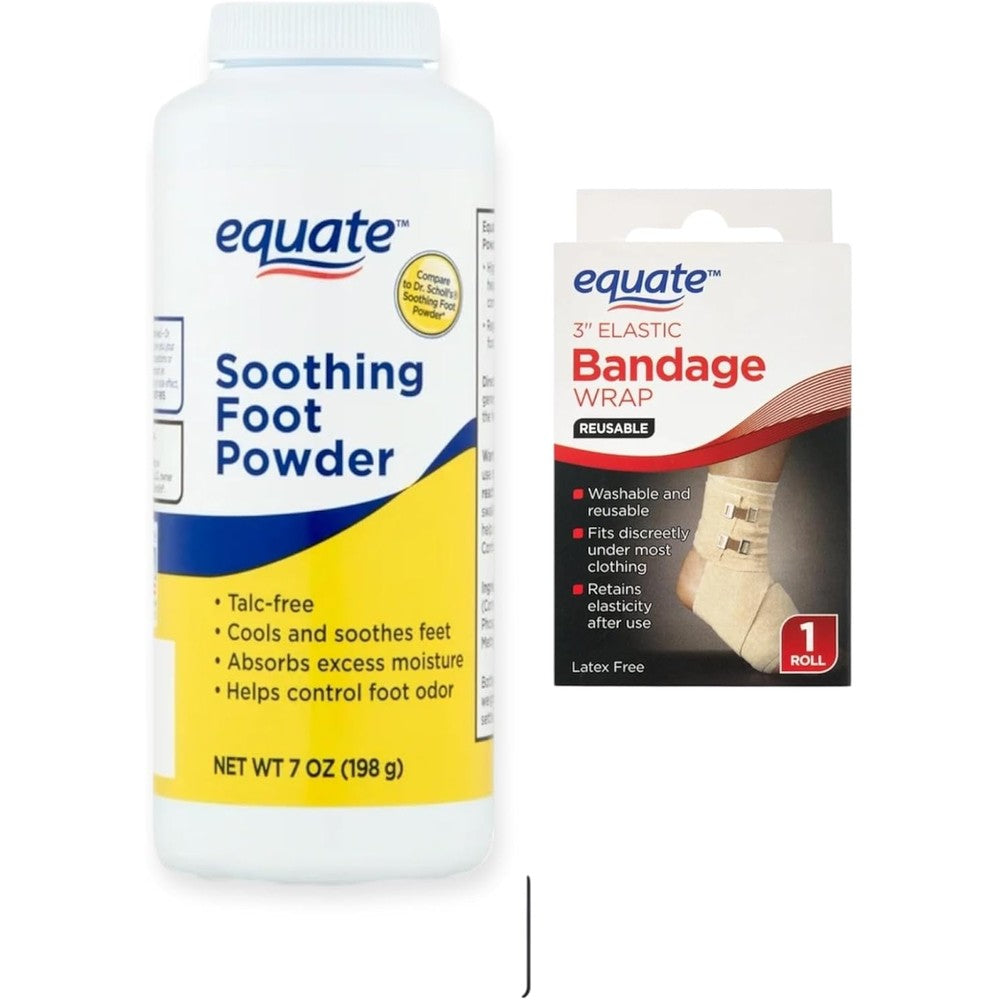 Happy Soles Shoe Deodorizer and Foot Powder front view for sweat absorption.