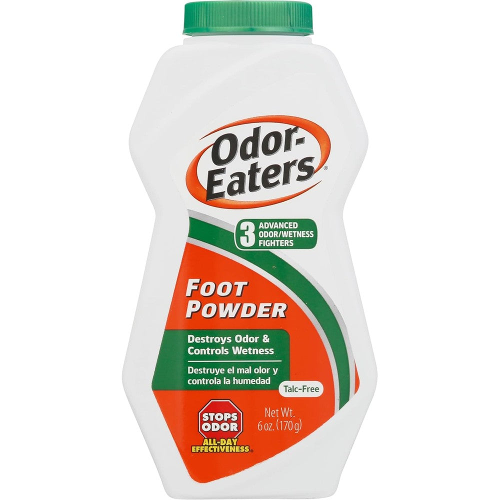 Odor-Eaters Antifungal Foot Spray Powder 4 Ounce bottle front view for odor protection.