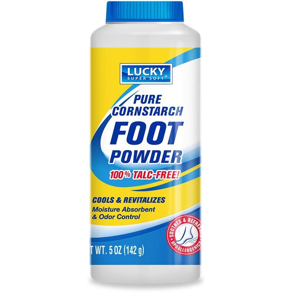 Lucky Super Soft Anti Friction Body Powder front view for chafing relief.