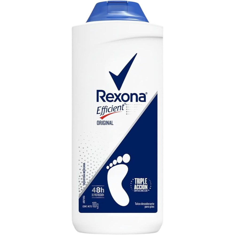 Rexona Efficient Foot Talcum Powder Yahve 55g front view for odor control.