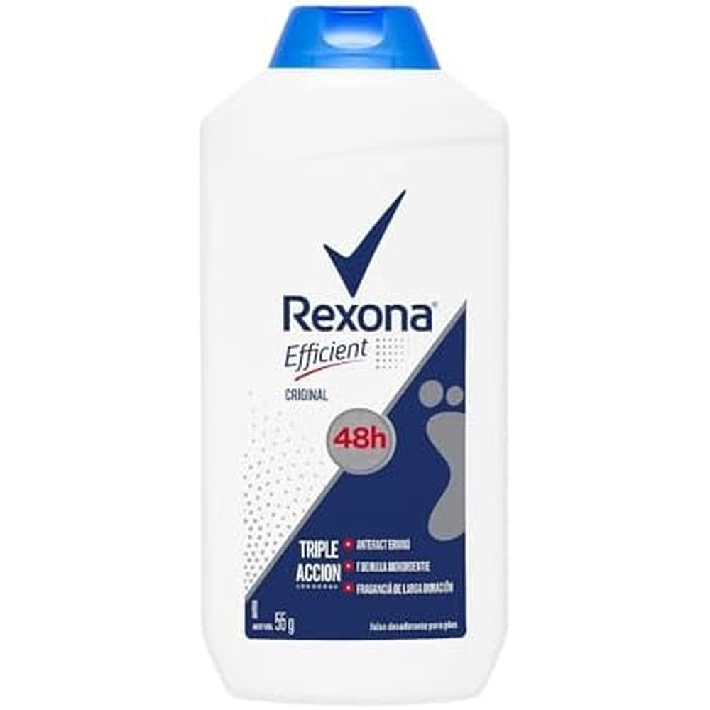 Rexona Efficient Foot Talcum Powder 180g front view bottle