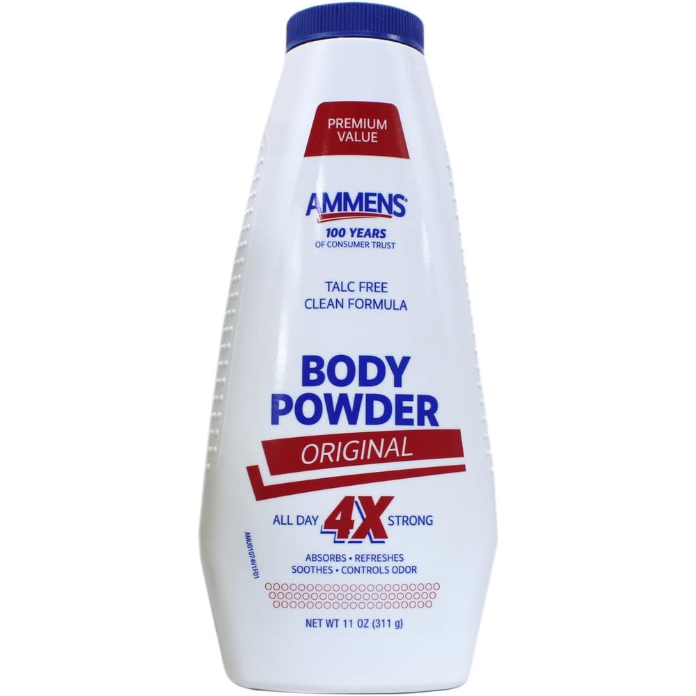 Ammens Medicated Body Powder 11 Ounce front view medicated skin relief