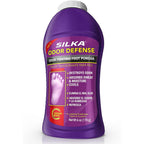 Silka Odor Defense Foot Powder front view for sweat absorption.