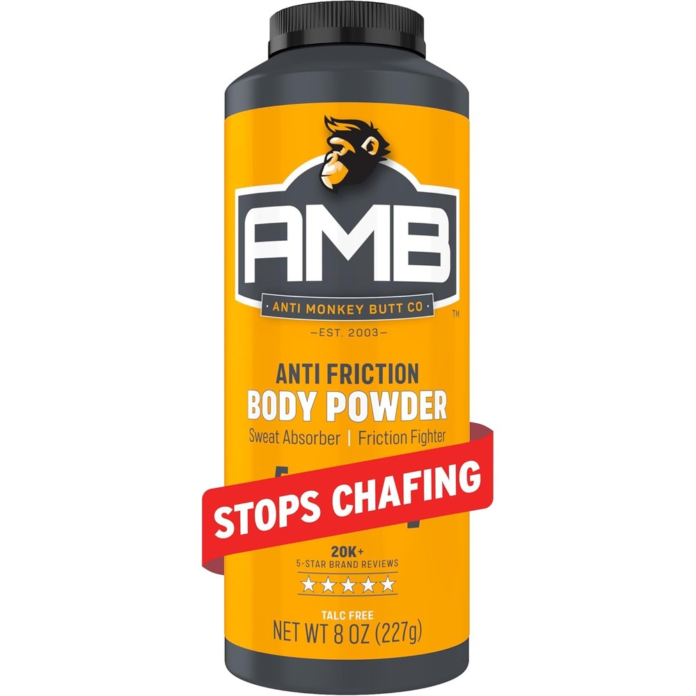 Anti Monkey Butt Medicated Foot Powder 8 Ounce front view for sweat absorption.