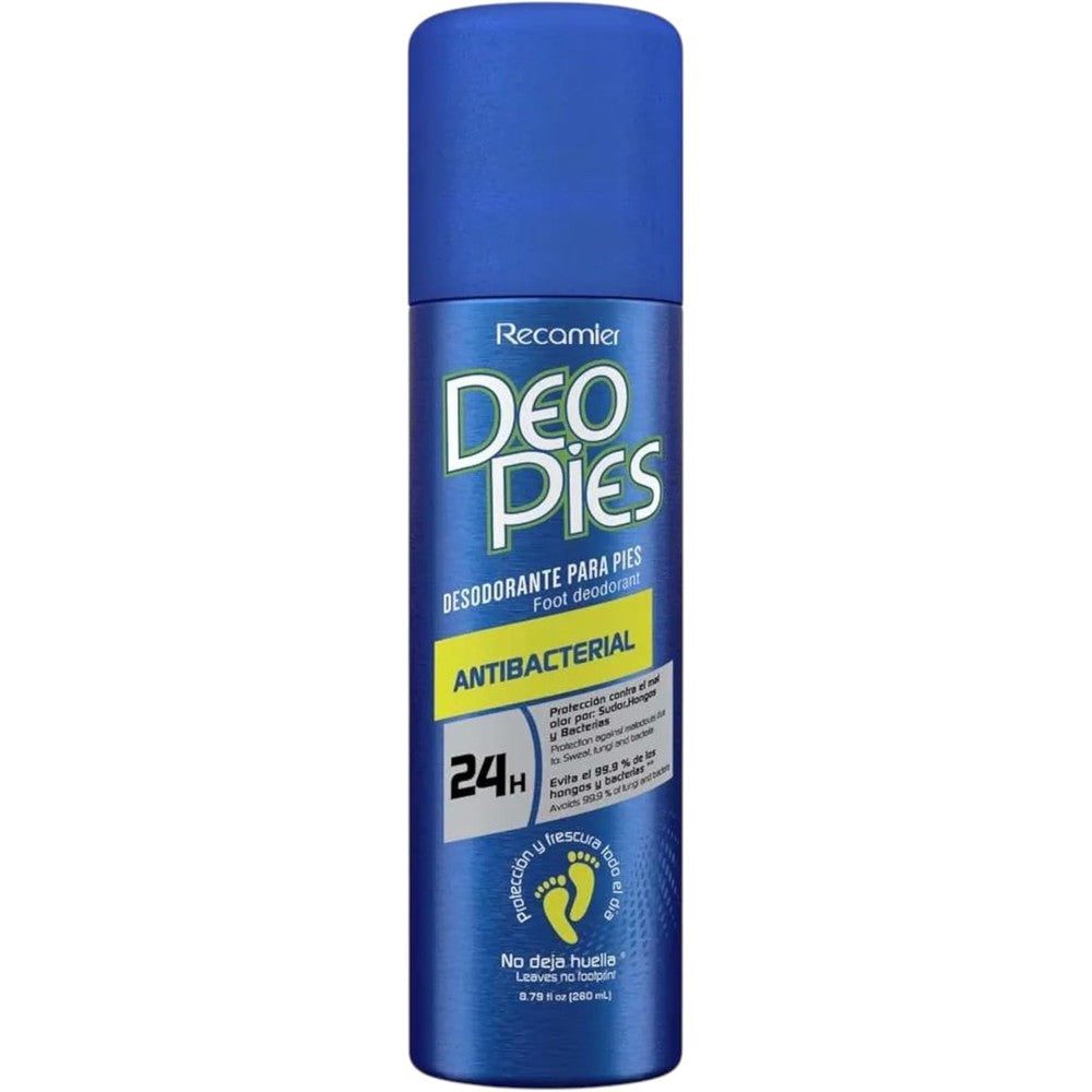 Recamier Deo Pies Colombian Foot Deodorant for Men front view spray bottle