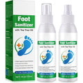 QRZBPZWE Tea Tree Oil Foot Spray front view of two pack bottles for odor control