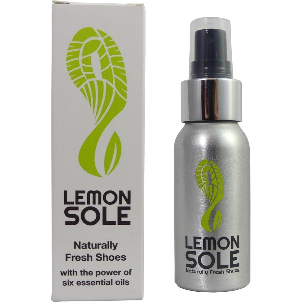 Lemon Sole Natural Shoe Freshener front view aluminum bottle