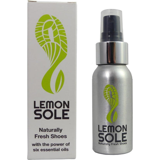 Lemon Sole Natural Shoe Freshener front view aluminum bottle