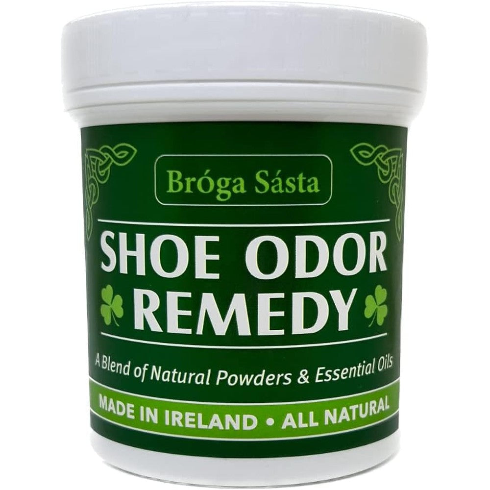 BrÃ³ga SÃ¡sta Natural Shoe Odor Eliminator front view podiatrist developed powder
