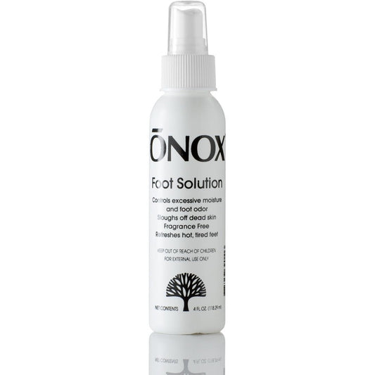 Onox Foot Solution Spray 4 Ounce front view for sweaty feet treatment.