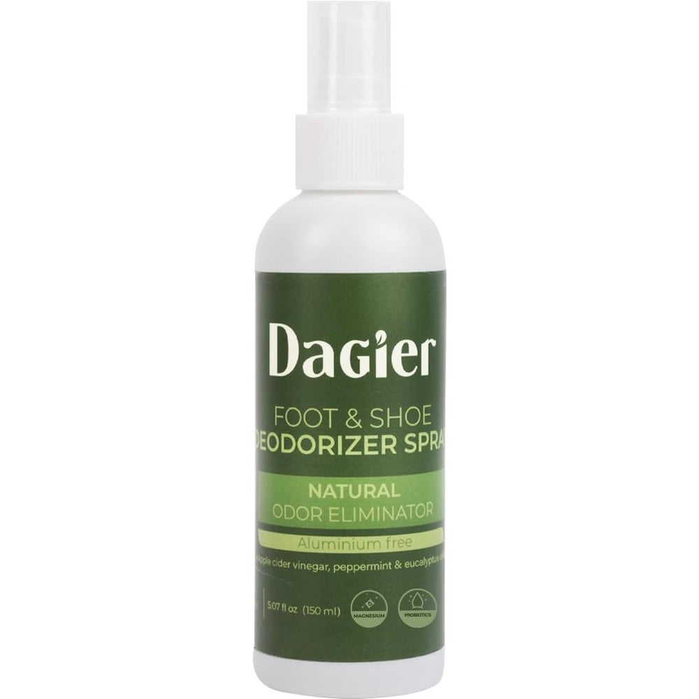 Dagier Foot Odor Eliminator front view bottle for sweaty feet treatment