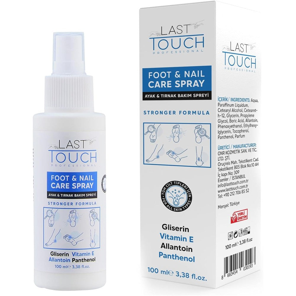 Last Touch Professional Foot and Nail Care Spray 100ml front view for athletes foot relief.